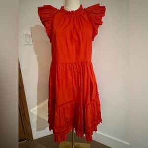 Ulla Johnson red cotton dress size small. Perfect conditions